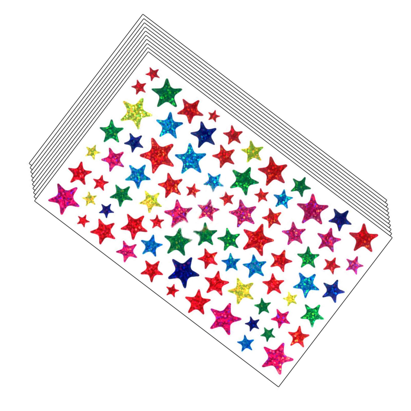 10 Sheets Decorative Sticker Laptop Self-Adhesive Decal Star Rewards for Journaling Scrapbooking