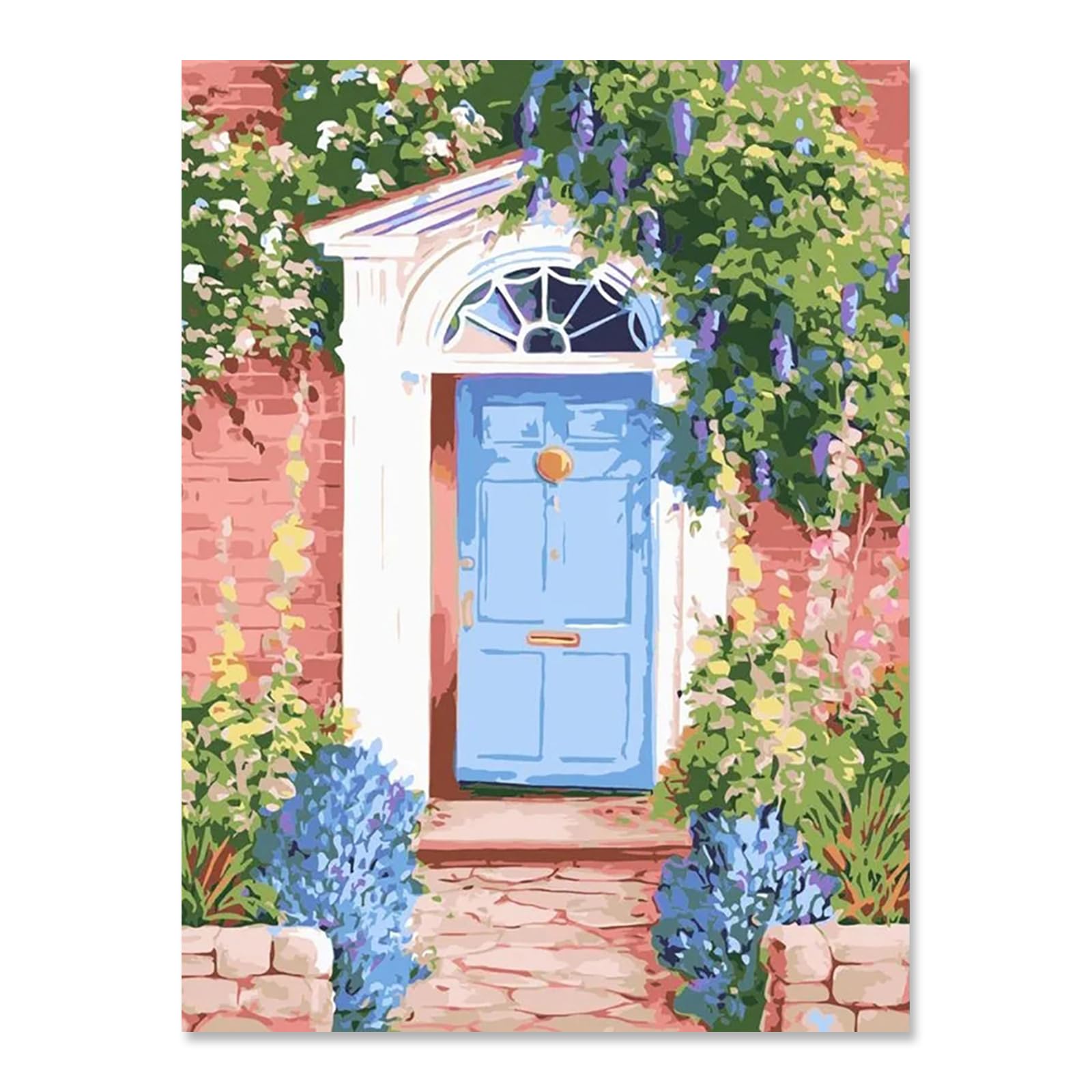 DANXIAN Pintar por Numeros Adultos, DIY Pintura por Numeros con Pinceles Lienzo y Pinturas Acrilicas, Kit Completo para el Hogar 40 x 50cm