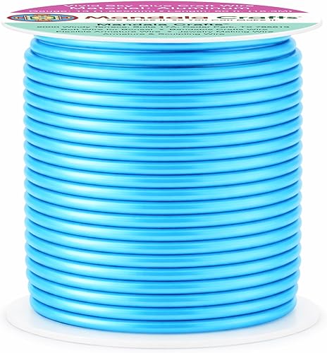 Vista 9 de Mandala Crafts Alambre de aluminio anodizado de calibre 8 para hacer joyas, alambre gris flexible de color de 32 pies, flexible y flexible