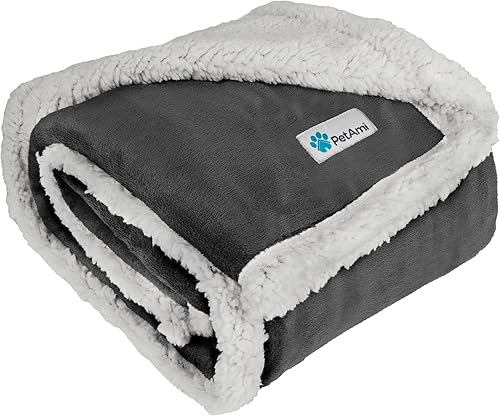 Miniatura 16 de PetAmi - Manta para perro para cama, XL, manta grande para perros, manta de forro polar para muebles, sofá, protector para coche, jaula, perrera,