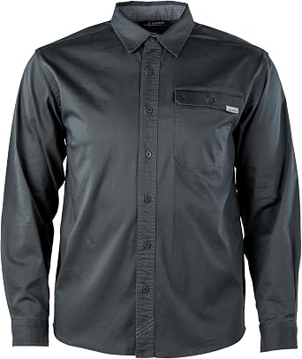 HABIT Mens Garment Washed Woven Button Up