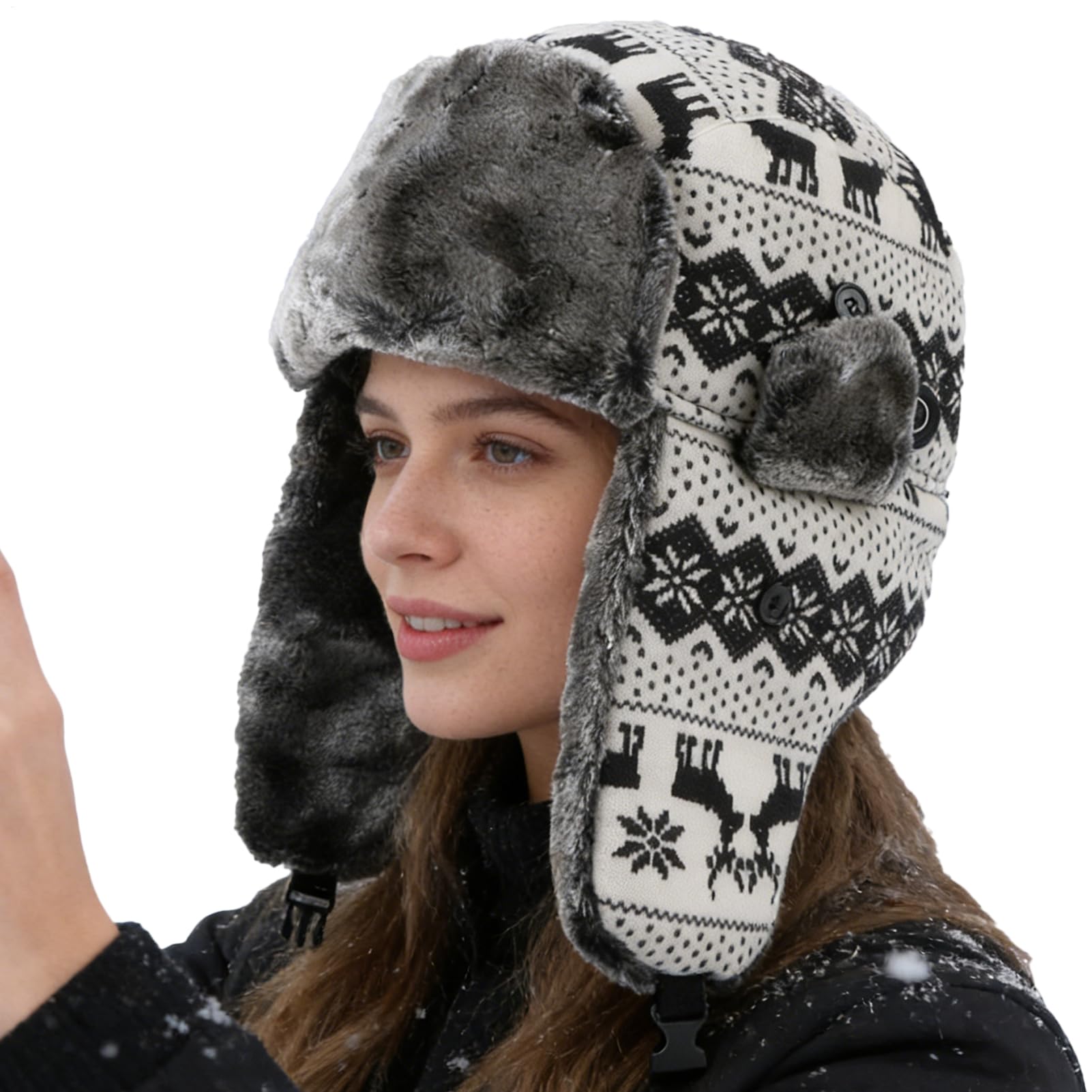 Gorro Uschanka calefactable con triple nivel de calor con felpa cálida | Tapa térmica USB para hombre y mujer, unisex, para viajeros y actividades al aire libre