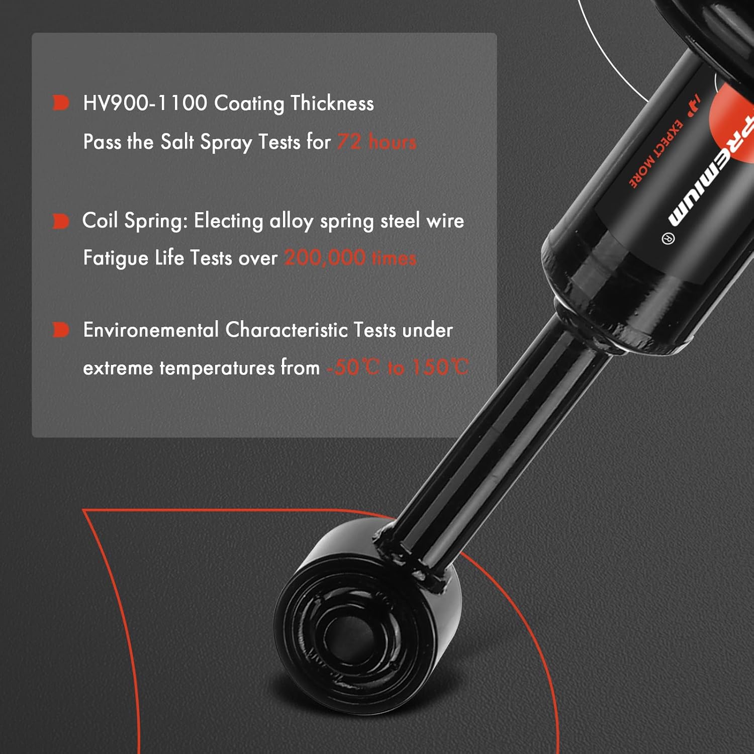 A-Premium Front Complete Strut & Coil Spring Assembly Compatible with Toyota Tacoma 2005-2015, Pre Runner, 2-PC Set