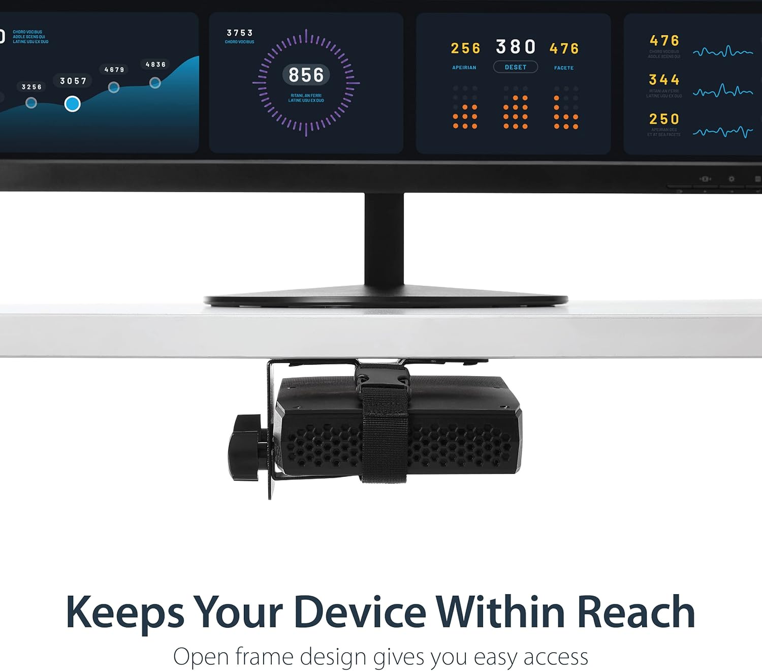 StarTech Thin Client Mount - Mini PC VESA Mount - Adjustable .7 to 2.8" - Under Desk Computer Mount - Mac Mini Monitor Mount (ACCSMNT) : Electronics
