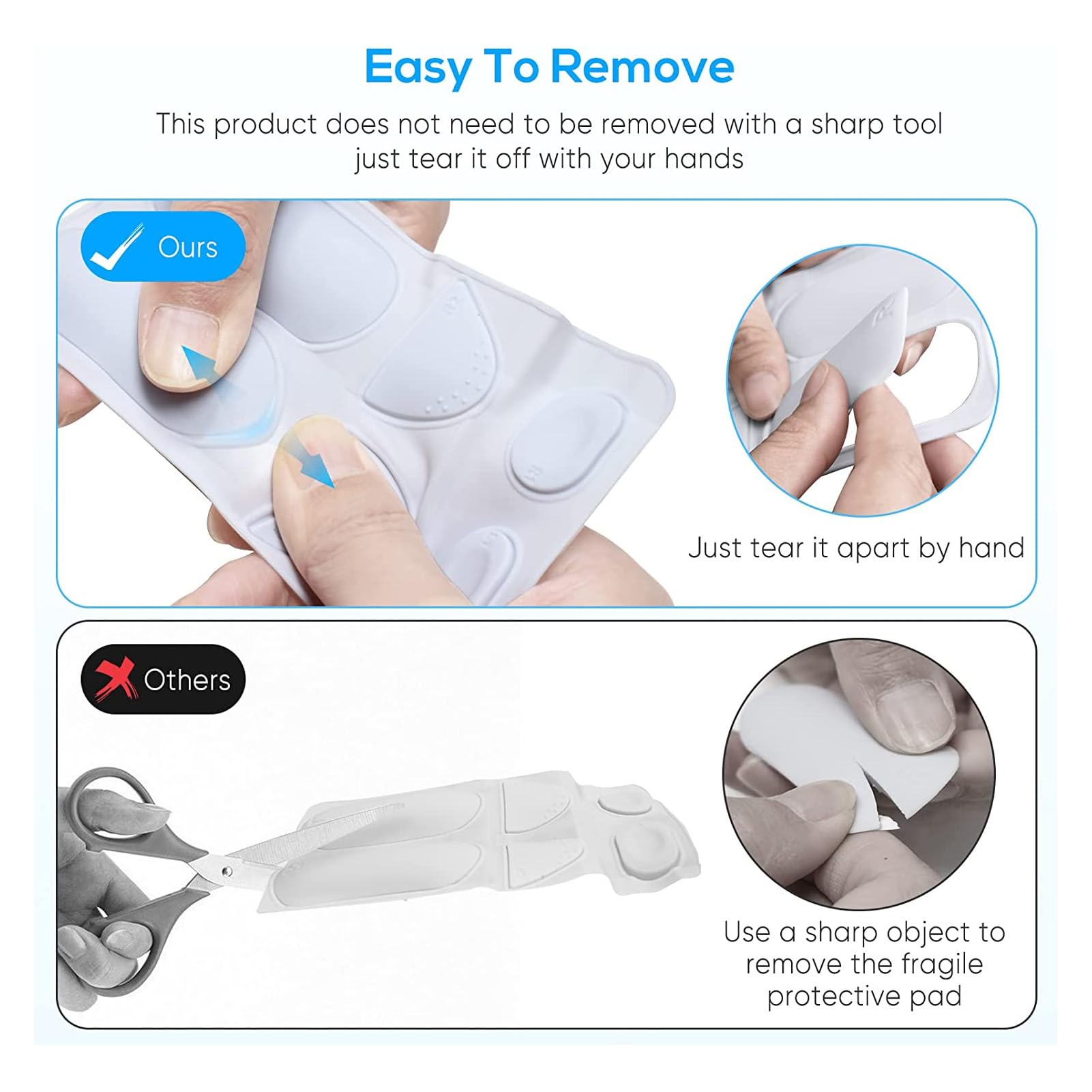 Vikye Game Controller Silicone Pad, No Sweatproof Protector, Slip Silicone Gamepad Protector for PS