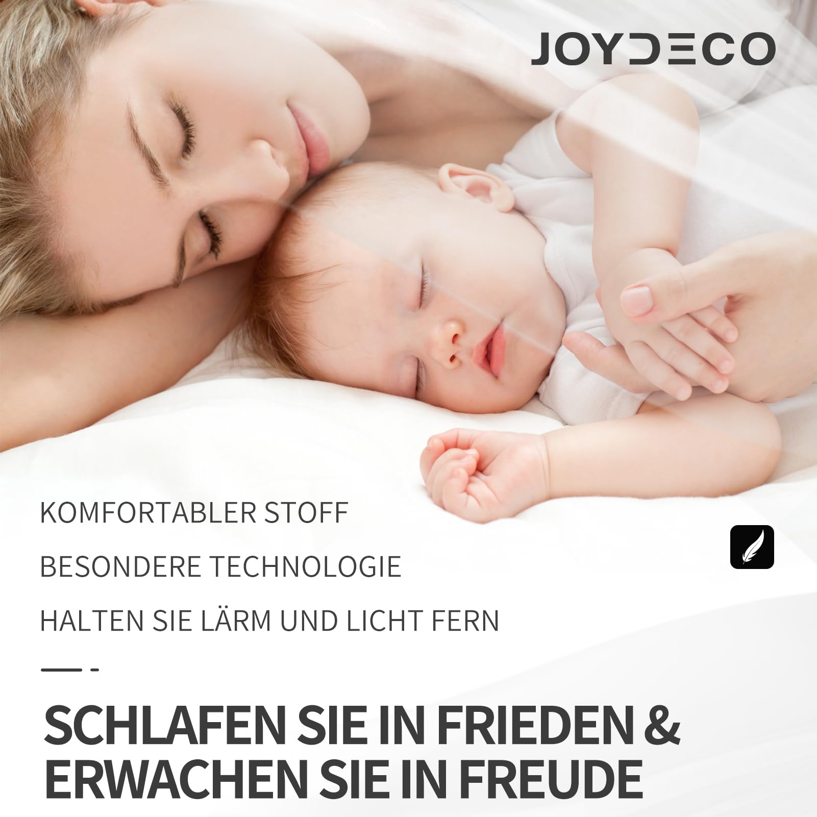 Joydeco Nieprzezroczyste zasłony na przelotkach, zestaw 2 sztuk, zasłony zaciemniające, termiczne, ochrona przed wysoką temperaturą, zasłona z oczkami do sypialni, salonu (cappuccino, 2 x wys. 240 x