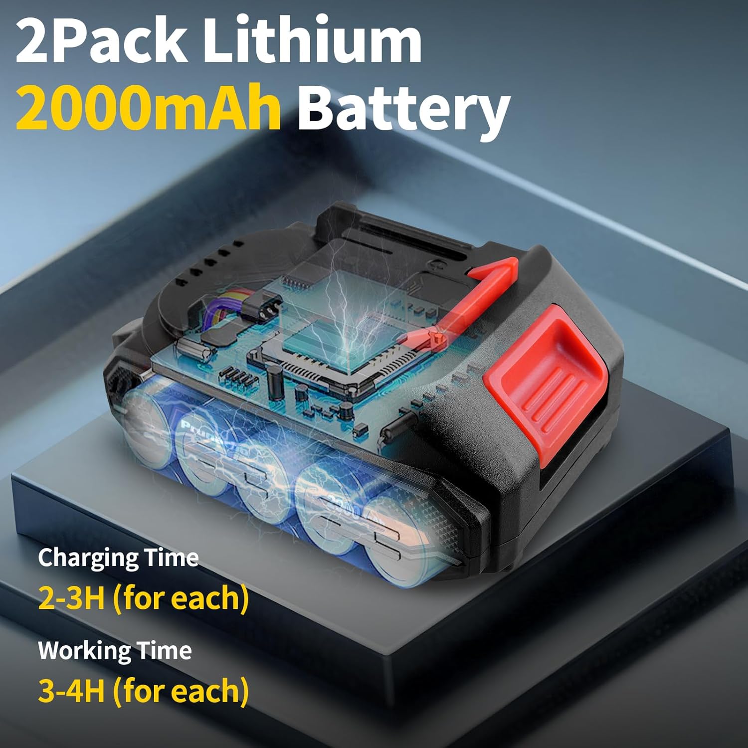 2-in-1 Brushless Pole Pruning Shear, 40mm Professional Cordless Pruners with Extension 1.6 Inches Compatible with Makita 18V Batteries Electric Tree Pruner 4000mAh Battery Secateurs