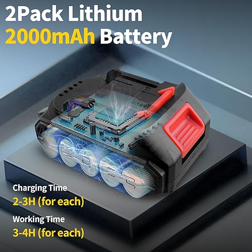 Miniatura 6 de Tijeras de Poda de Varilla Sin Escobillas 2 en 1, Podadoras Profesionales Inalámbricas de 40mm con Extensión de 1.6 Pulgadas Compatibles con