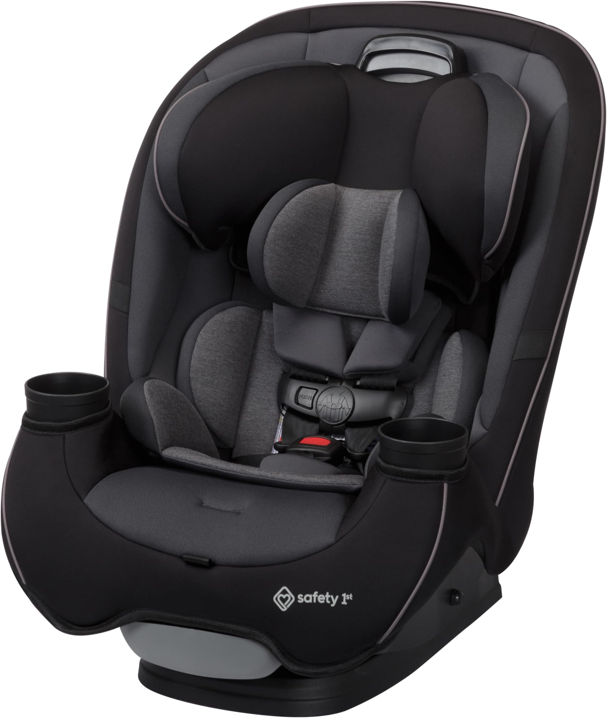 Safety 1st Grow and Go All-in-One Slim Convertible Car Seat, Rear Facing, 5-40 lbs, Forward Facing (30–65 lbs), High Back Booster Seat 40-100 pounds, Black Phantom
