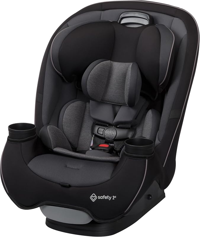 Grow and Go All-in-One Convertible Car Seat, Rear Facing, 5-40 lbs, Forward Facing (30–65 lbs), High Back Booster Seat 40-100 pounds, Black Phantom