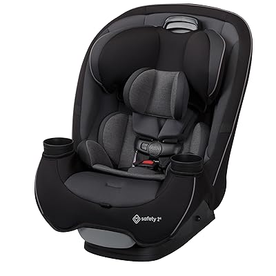 Safety 1st Grow and Go All-in-One Slim Convertible Car Seat, Rear Facing, 5-40 lbs, Forward Facing (30–65 lbs), High Back Booster Seat 40-100 pounds, Black Phantom