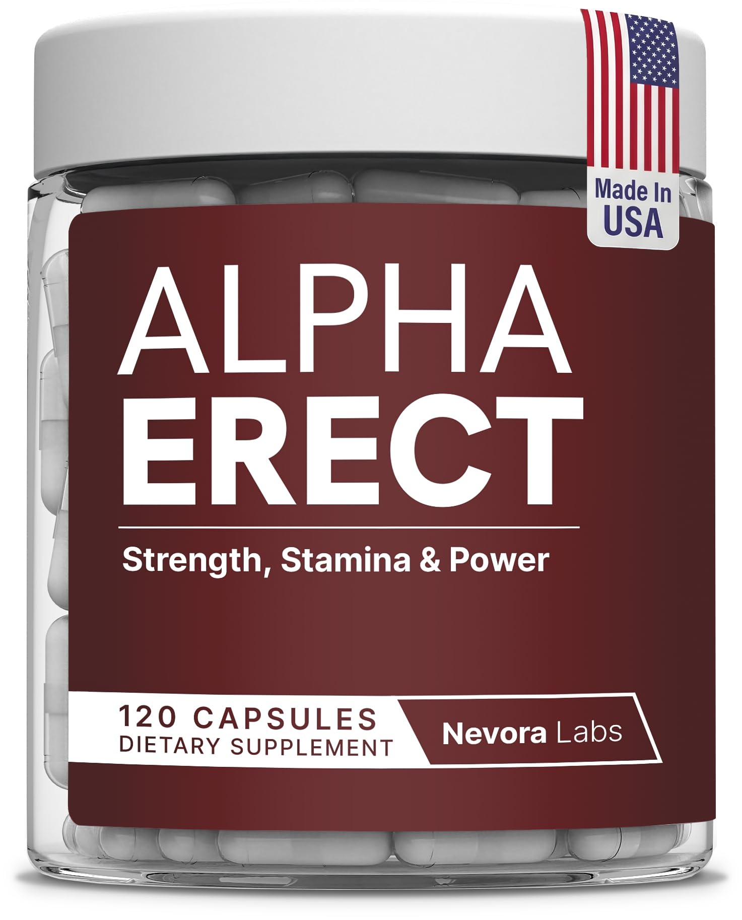 Alpha Male Enhancing Supplement, Size, Strength & Stamina — 120 Capsules