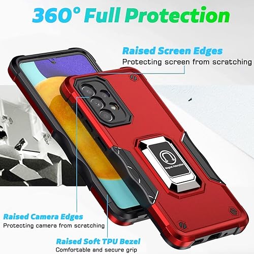 Miniatura 8 de Funda para Moto Razr 40, Moto Razr 2023, TPU + PC de grado militar soporte integrado diseño de doble capa resistente contra caídas funda de teléfono