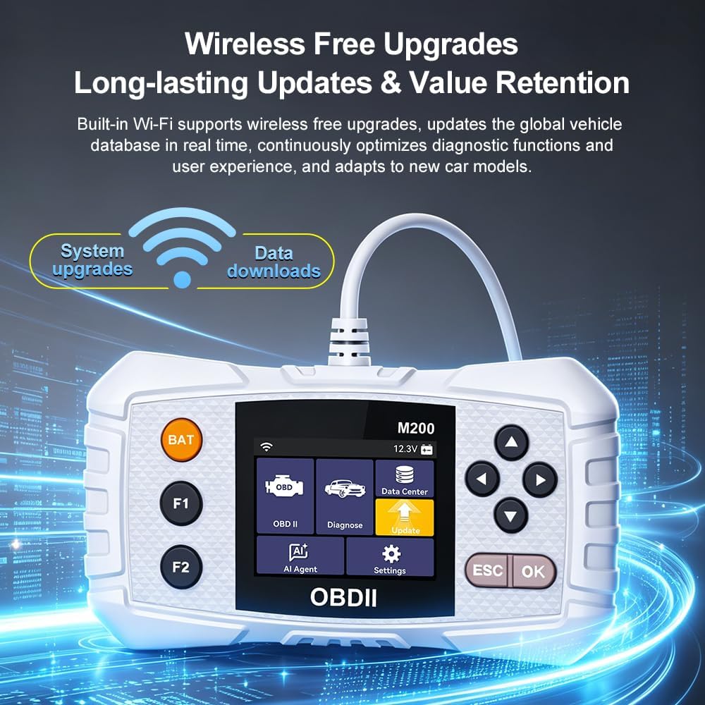 OBD2 Scanner Diagnostic Tool, AI-Powered Car Code Reader & OBD II Scanner for Car, Bidirectional Scan Tool for Engine/ABS/SRS/Transmission/Battery Test, All-System Car Diagnostic Tool