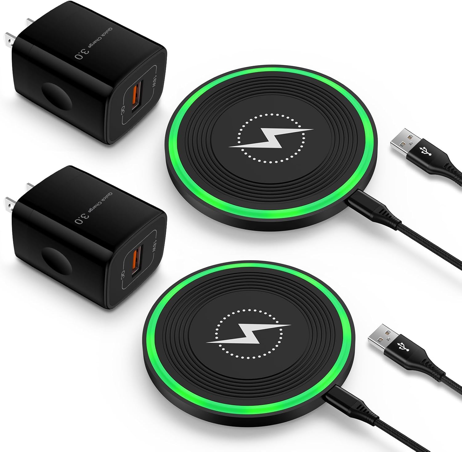 for Samsung S25 FE Wireless Charger Pad with Adapter Fast Charging for Galaxy Z Flip 7 FE Fold 7 S25 Ultra S24FE S23 S22,15W Wireless Charging Station for Pixel 10,iPhone 17,Moto G Power Edge 50 Ultra