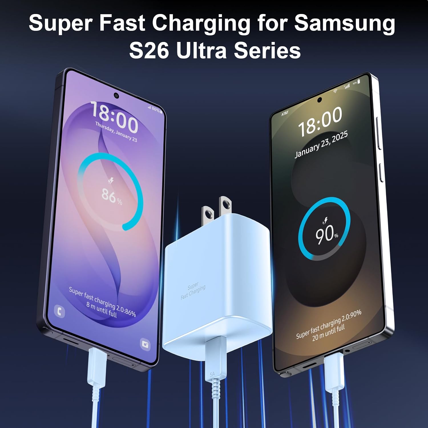 45W USB C Super Fast Type C Android Phone Charger Fast Charging Block image 5