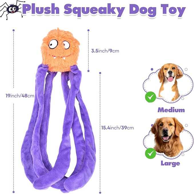 Petizer Juguete de Felpa Resistente para Perros Medianos Grandes miniatura 2