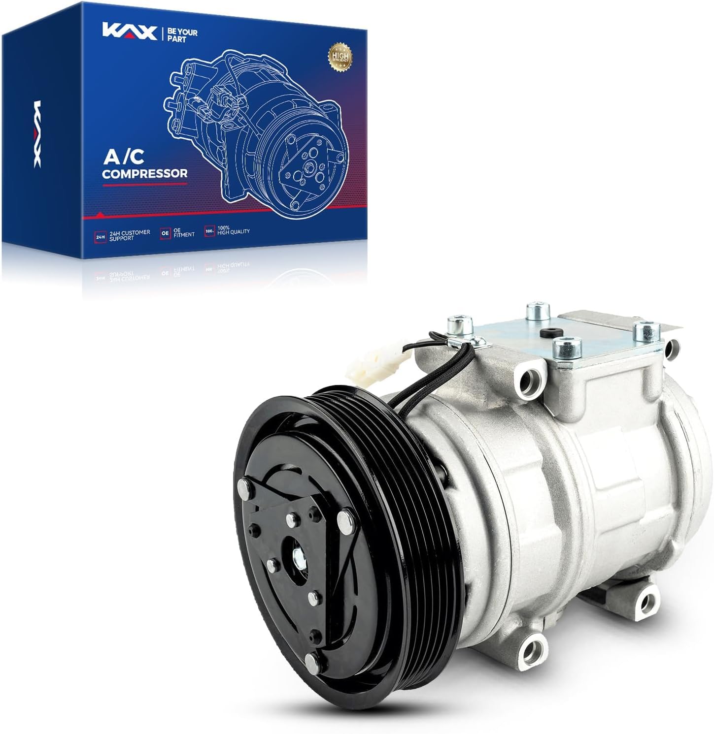 KAX 78334 Air Conditioner AC Compressor with Clutch, Replacement for Toyota Camry 1994-2001, Avalon 1995-1999, Solara 1999-2003, ES300 1994-1998, 3.0L, 88320-3303084, 88320-33030, 88320-33030