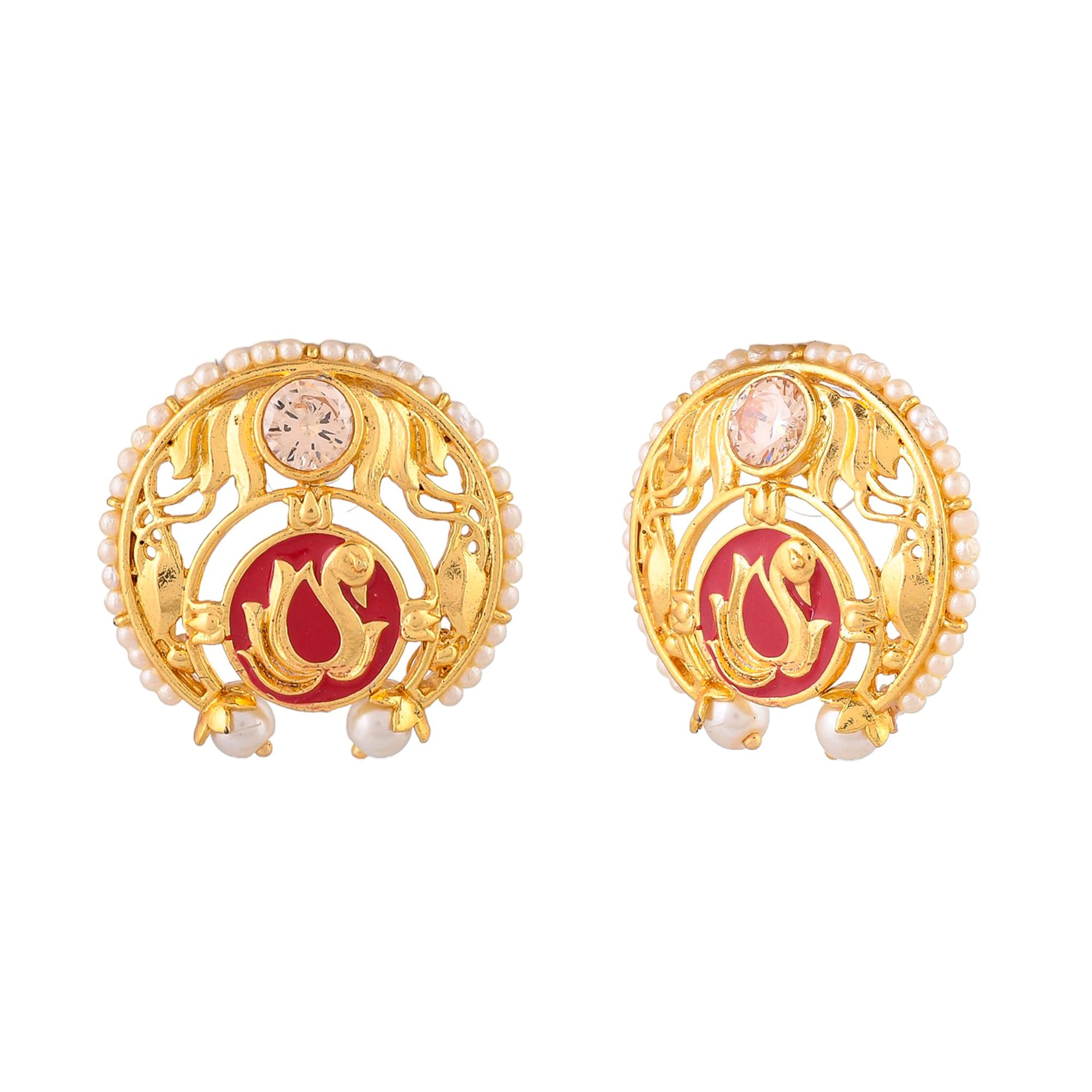 Voylla Brilliant Round-Defined Gold-Plated Oxidised Earring (B0CR1FCJ5T) Amazon Price History, Amazon Price Tracker