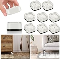 Vista 21 de Paquete de 4 elevadores de muebles de 1 pulgada, elevadores de cama ajustables resistentes para mesa, escritorio, sillón, silla, sofá, gabinete