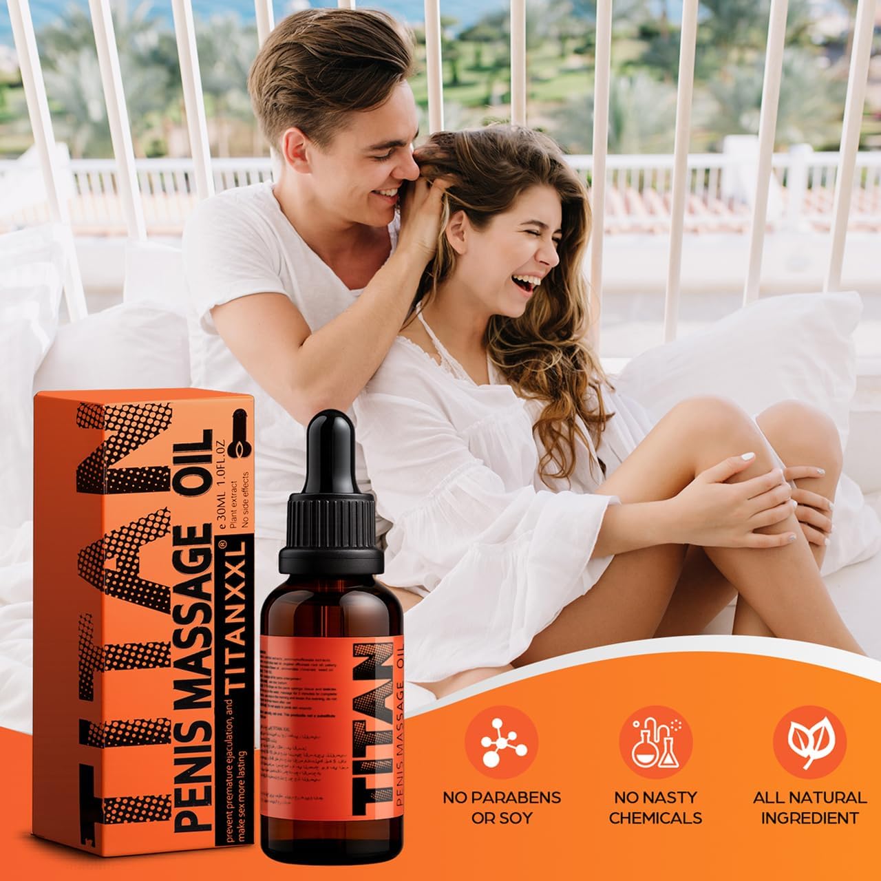 Enlargement Oil,Natural Herbal Massage Oil for Male Enhancement 30ml (Rose)