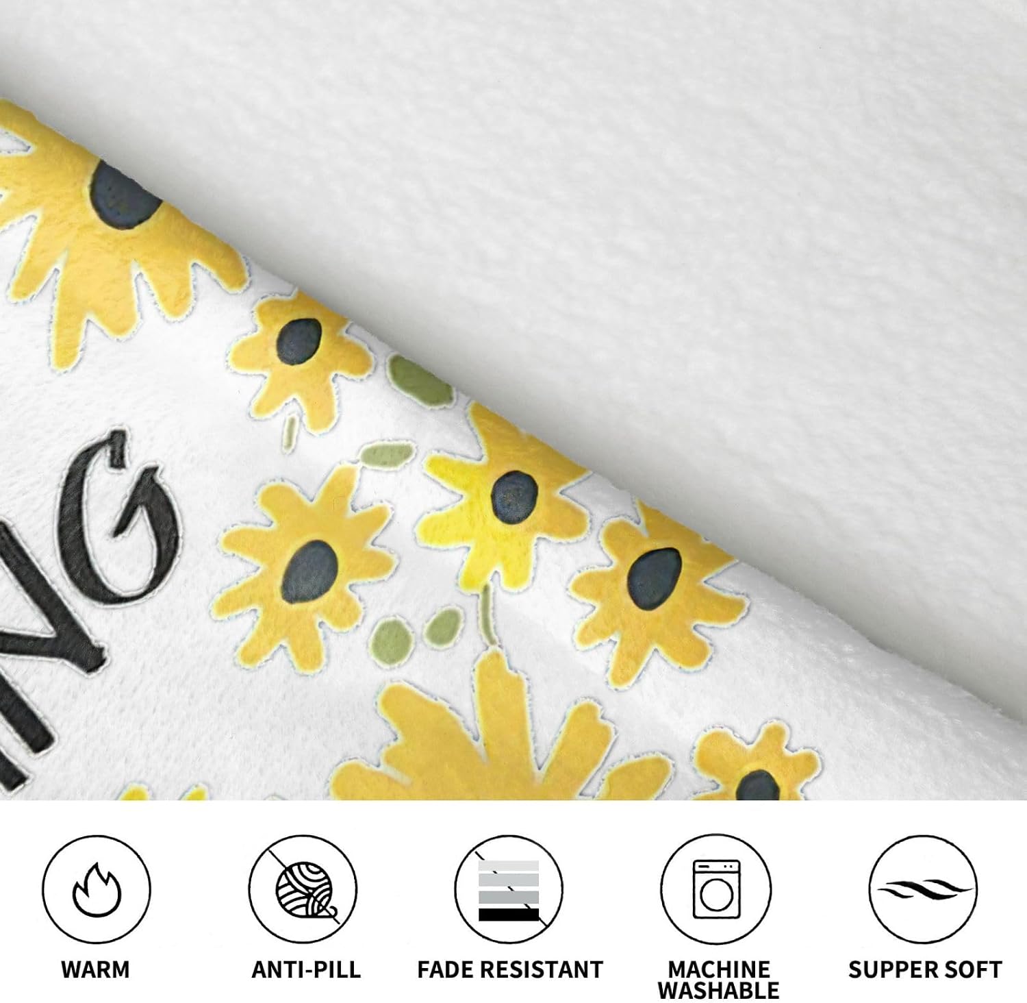 Wild Daisy Flower Print Oversized Blanket Hoodie, Wearable Blanket Hooded,Hooded Pullover With Pocket
