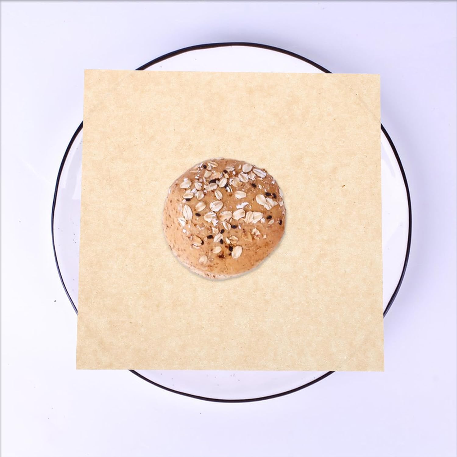 500pcs Food Grade Greaseproof Parchment Paper Sheets Non-stick Burger Smash Paper Circles for Cooking Baking and Food Basket Liners in Restaurants and Home Use