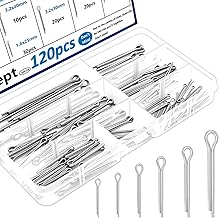 120Pcs Cotter Pins 304 Stainless Steel Cotter Pins Assortment Kit Tractor Pin Used for Hitch Pin Lock System, Trucks, Engine Repair in Towing Hitch Clips & Pins
