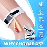 Vista 4 de Foley Catheter Leg Strap, Firm Support Catheter Stabilization Device Adjustable Non-Slip Catheter Leg Strap for Secure Drainage Bags Reusable