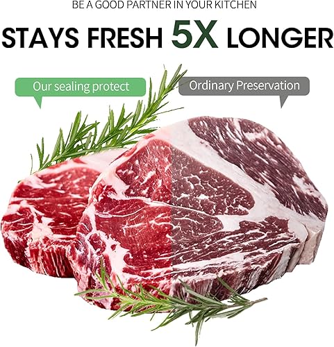 Miniatura 7 de L'ELEF MISTICO Bolsas selladoras al vacío precortadas para alimentos, 50 galones, 11 x 16 pulgadas, 50 cuartos de galón de 8 x 12 pulgadas y 50