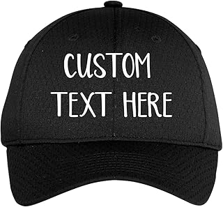 INK STITCH C833 Unisex Custom Stitching Design Your Own Pro Mesh Caps - 8 Colors (Black)
