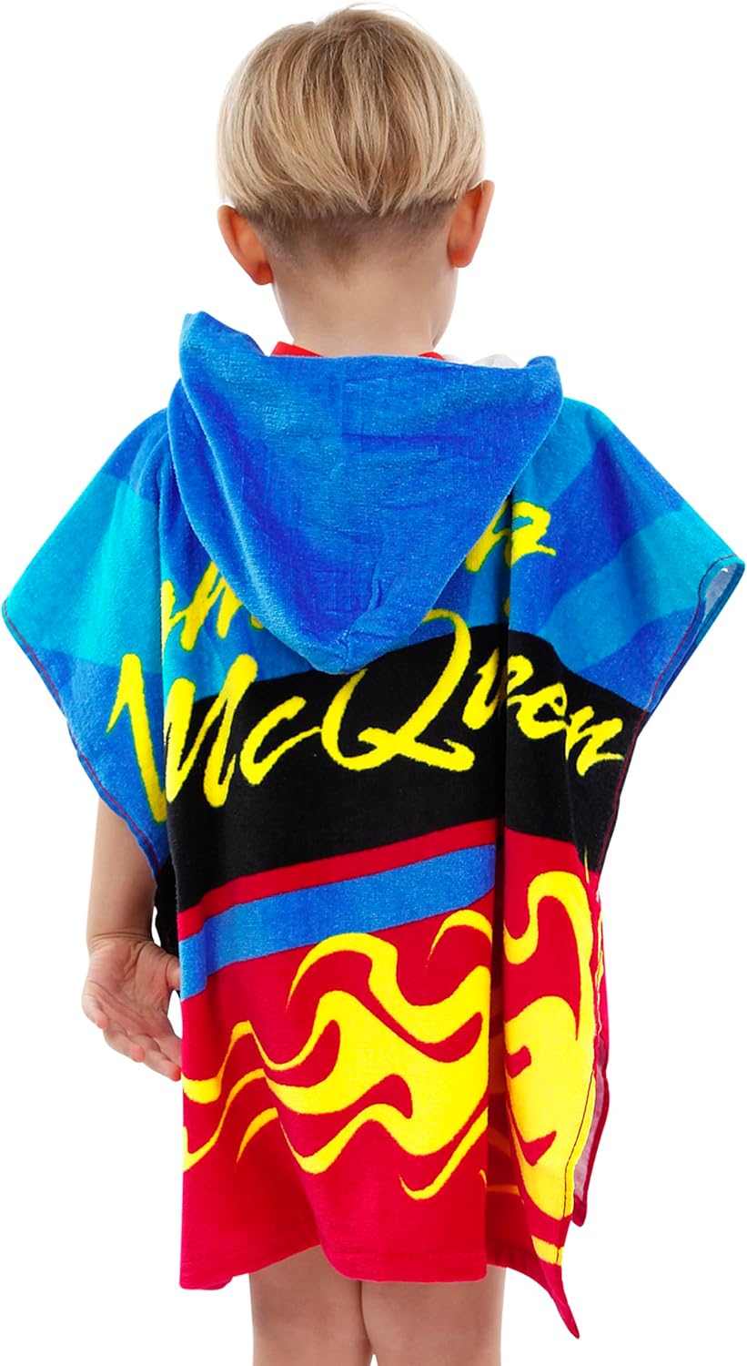 Disney Boys Poncho Cars Red One Size