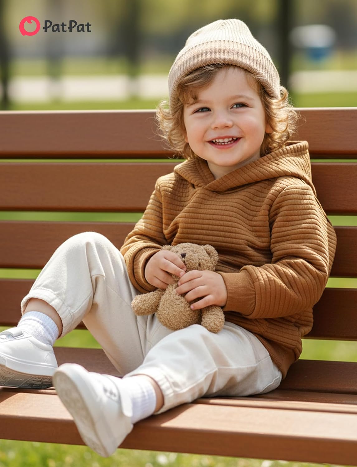 PATPAT Baby Toddler Boy Hooded Sweatshirt Size 1-6 Years Solid Long Sleeve Pocket Hoodies Kids Pullover Fall Winter Tops