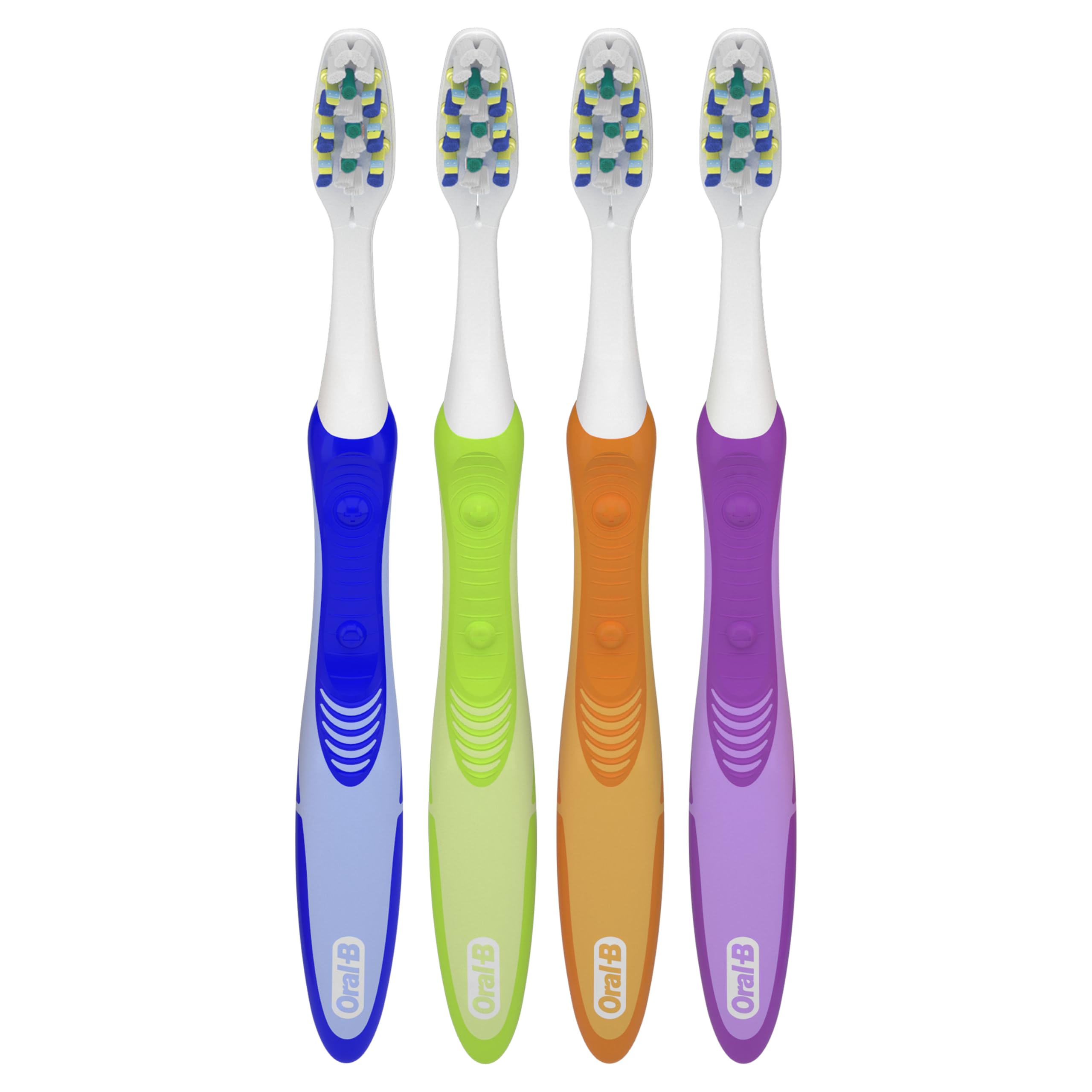 Oral-B Spazzolino da denti vibrante per rimuovere la placca, spazzolino vibrante, morbido, confezione da 4