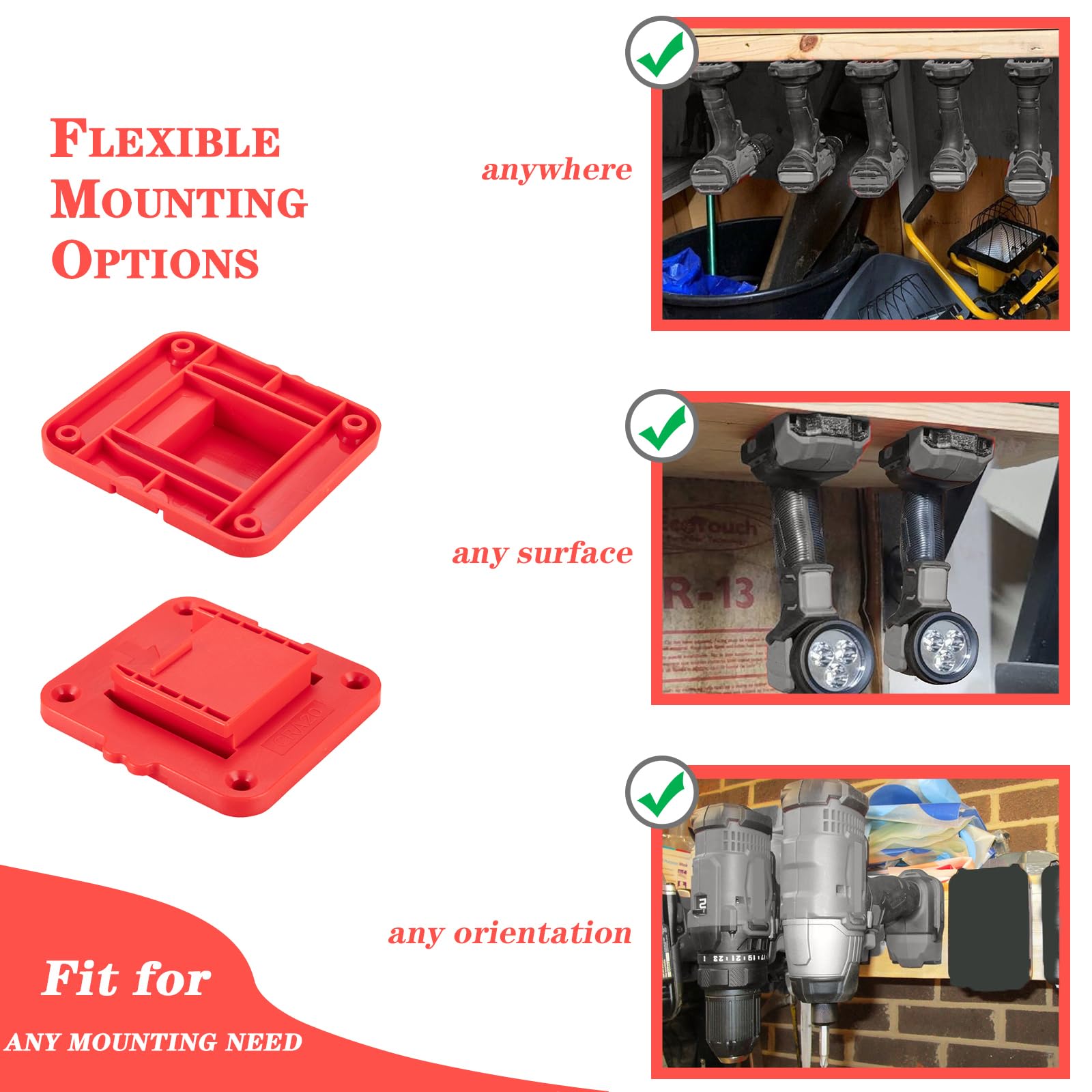 Tool Drill Mount Holder - Organize Your Tools -3 Tool Drill Mount Holder - Organize Your Tools -3