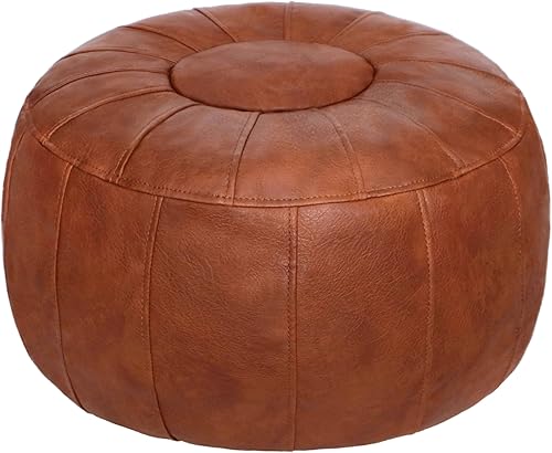 Miniatura 40 de Thgonwid Funda de puf otomano marroquí sin relleno, solución de almacenamiento para reposapiés otomano, silla puf, reposapiés, color negro Negro