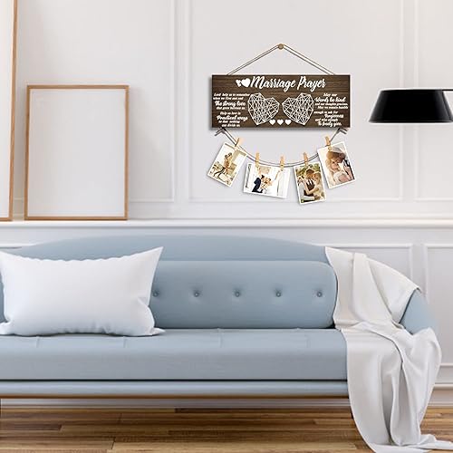 Miniatura 4 de Regalos de boda, regalos de despedida de soltera para novia y novio, regalo de compromiso para esposa, recién casado, soporte para fotos de oración