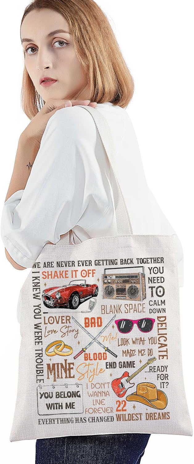 BWWKTOP WZMPA Singer Album Canvas Tote Bag Tour Gifts Song Lyrics Shoulder Bag Merchandise - Image 4