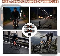Vista 6 de Luz trasera de bicicleta con señal de giro, luz trasera para bicicleta, control remoto inalámbrico, recargable por USB, 5 modos, luces traseras