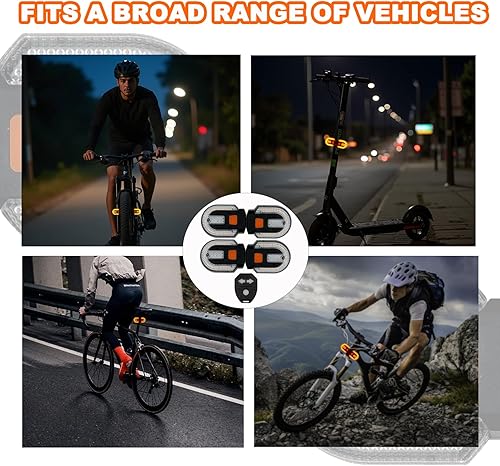 Miniatura 6 de Luz trasera de bicicleta con señal de giro, luz trasera para bicicleta, control remoto inalámbrico, recargable por USB, 5 modos, luces traseras de