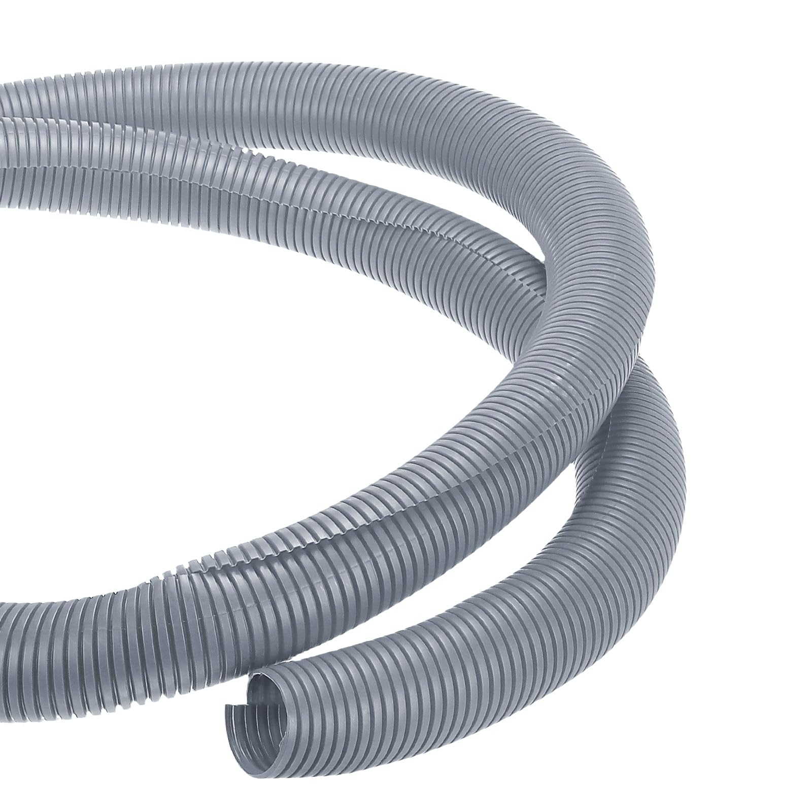 DMiotech 10ft Wire Loom Split Tubing 2 Inch, Cord Protectors from Pet Flexible Conduit Cable Management for Office Home Garden, Gray โ image 1