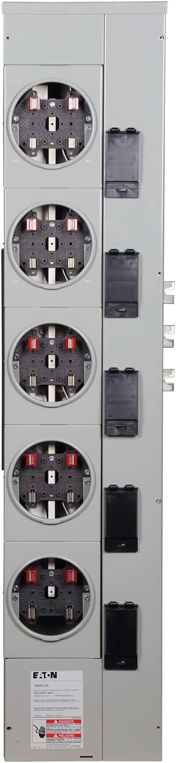 Eaton 1MM512R 125A, Residential Meter Stack, 5 Socket, 1-Phase