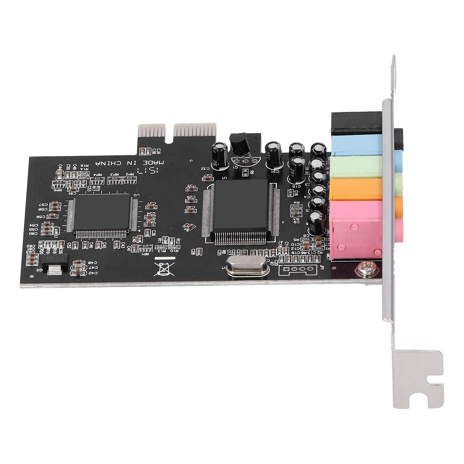 Carte Son PCI-E 5.1, Carte Stéréo de Haute qualité pour 7, Support Central/Caisson de Basses, adapté au Cinéma Maison