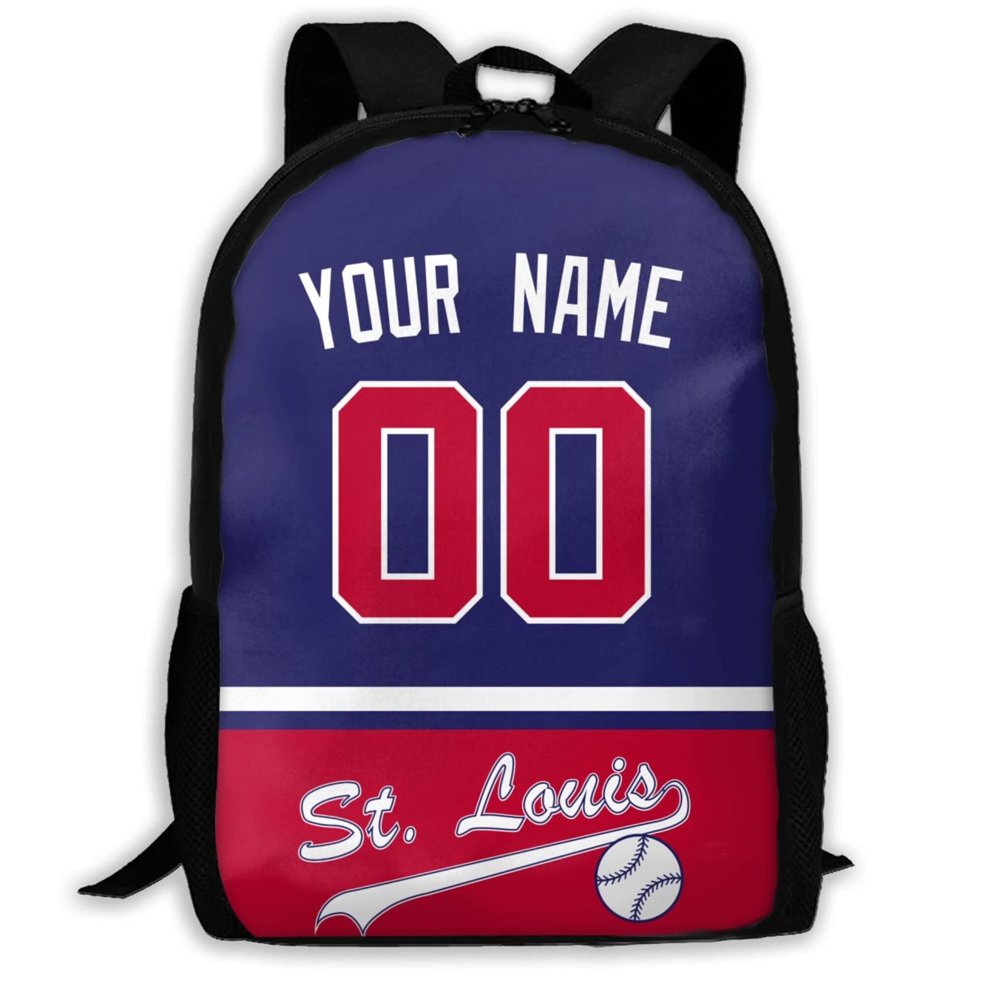 ANTKING St. Louis Backpack High capacity Custom Any Name and Any Number Gifts for Kids Men Fans