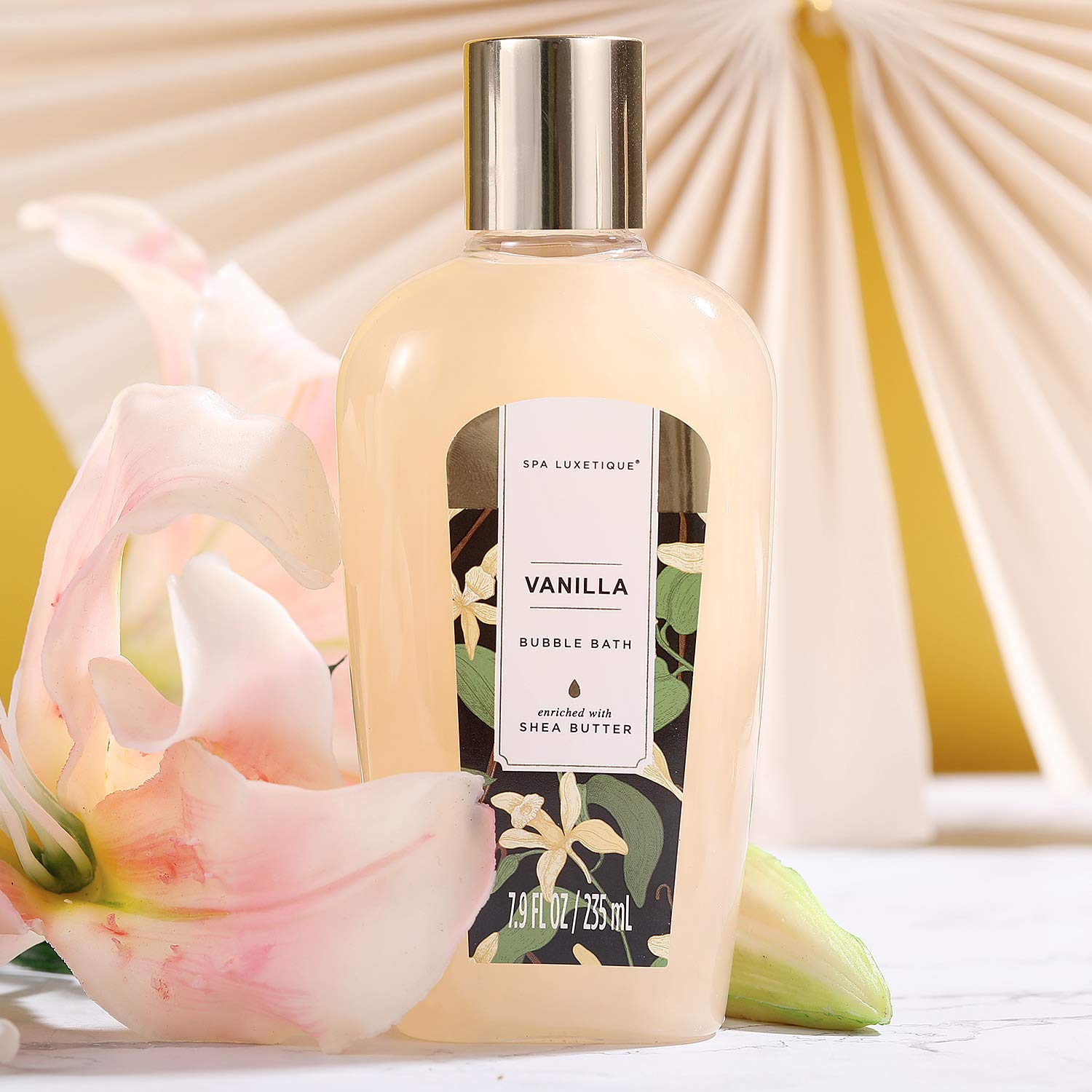 Spa Luxetique Coffret Soin Femme - 10pcs Parfum de Vanille Coffret Beauté Bain pour Femmes avec Lotion Corporelle, Bain Moussant, Cadeau Saint Valentin, Idee Cadeaux Anniversaire Femme Maman