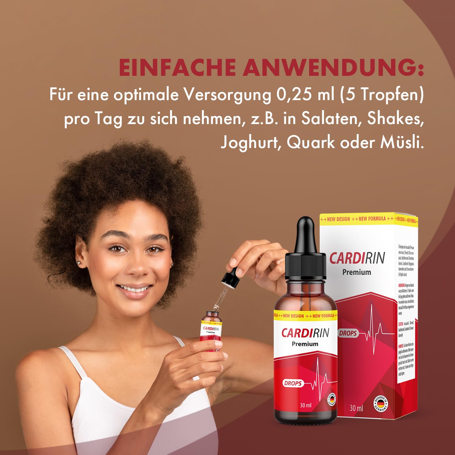Cardirin Premium Drops | naturreines Pflanzenölkomplex | Qualität für Männer und Frauen | 30 ml pro Flasche (Rot 1)
