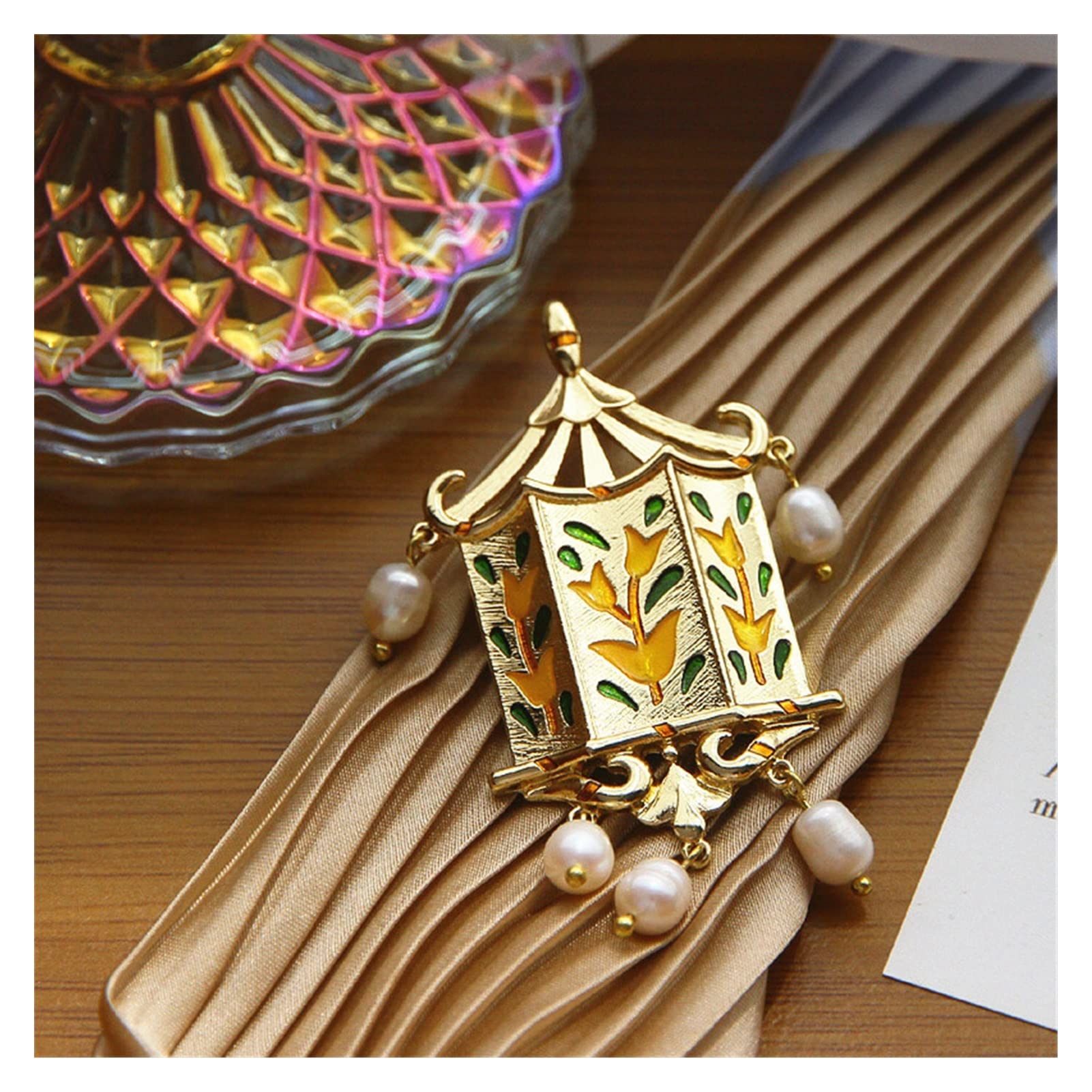 Chinesischen Stil Frauen Broschen Retro Design Ethnische Brosche Pins Damen Büro Casual Perle Zubehör Schmuck