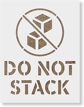 Do Not Stack Stencil - Big Stencils, Ideal for Design and Engineering with Construction Stencils