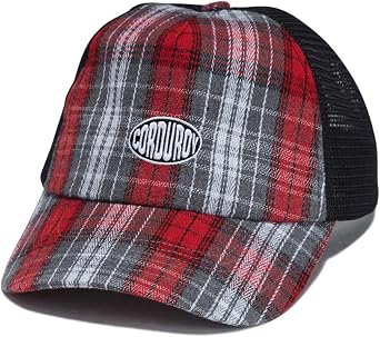 Corduroy Plaid Trucker Hat - Plaid