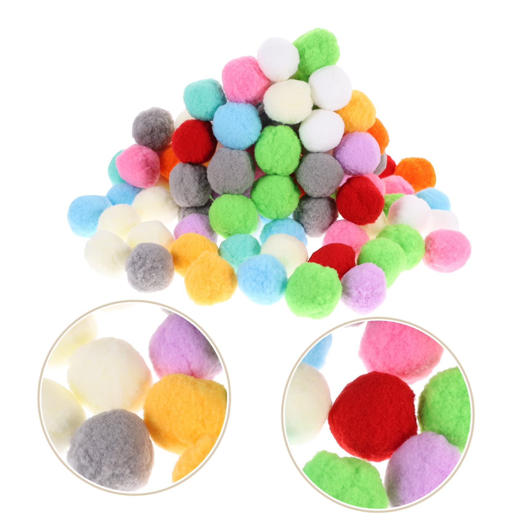 ULDIGI Pompones Esponjosos de Poliéster Multicolor 100 Piezas 40 Mm